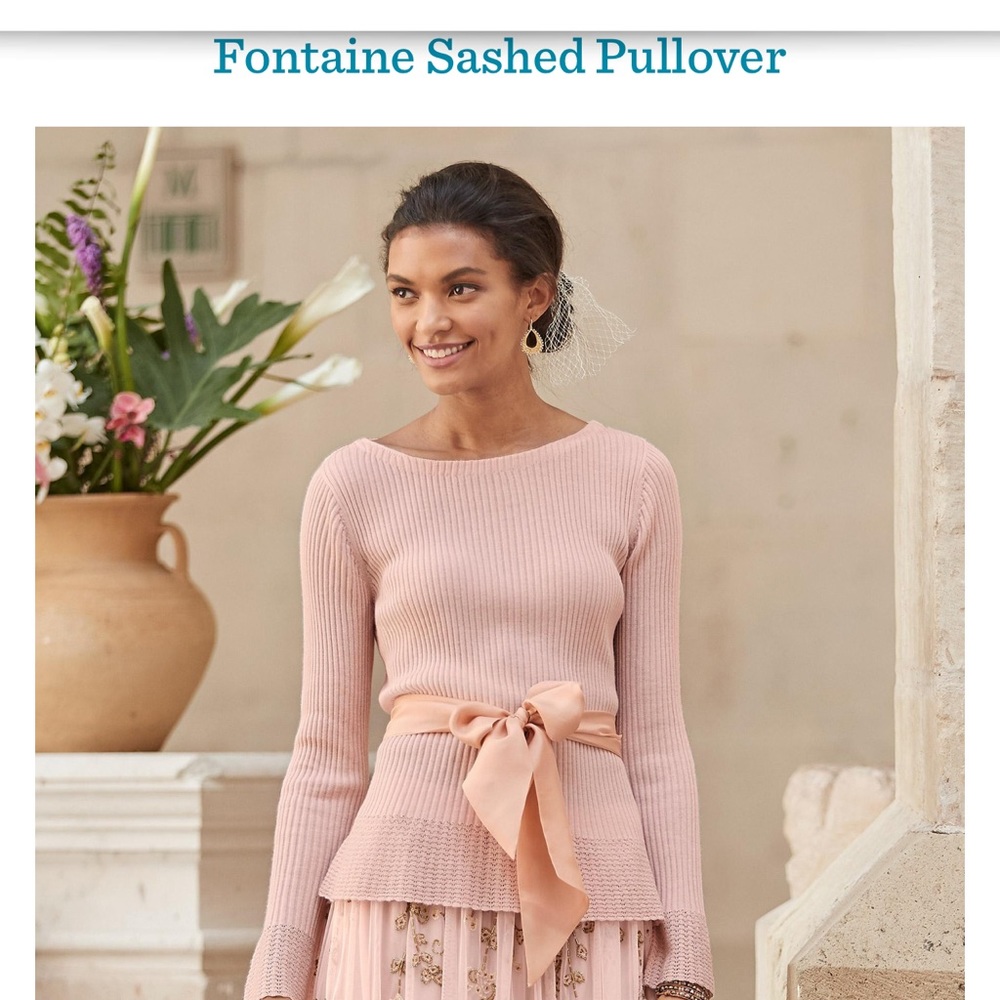 Sundance Fontaine Sashed Pullover. Size PXL. Pink. NWT. Beautiful!!